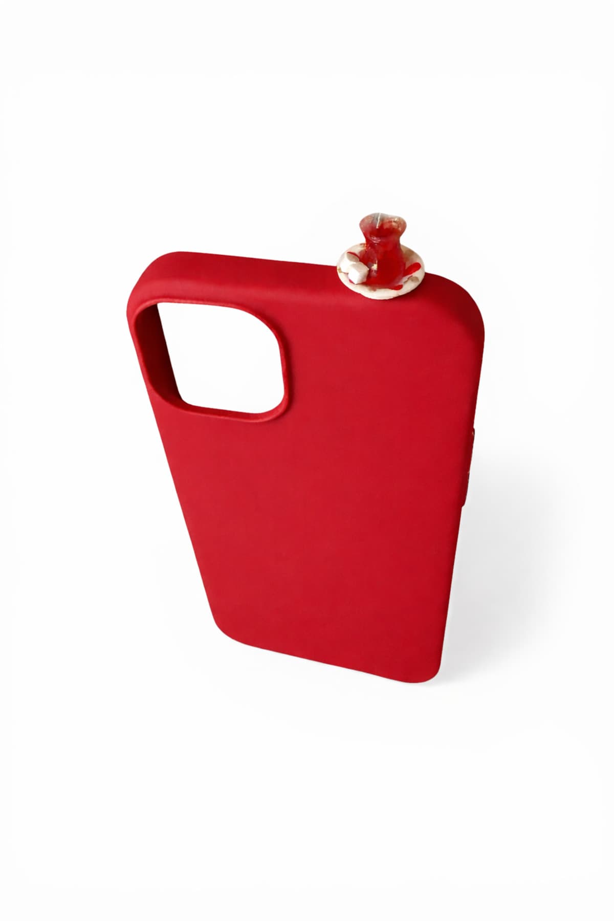 İphone 15 plus şekerli çaylı silikon kılıf