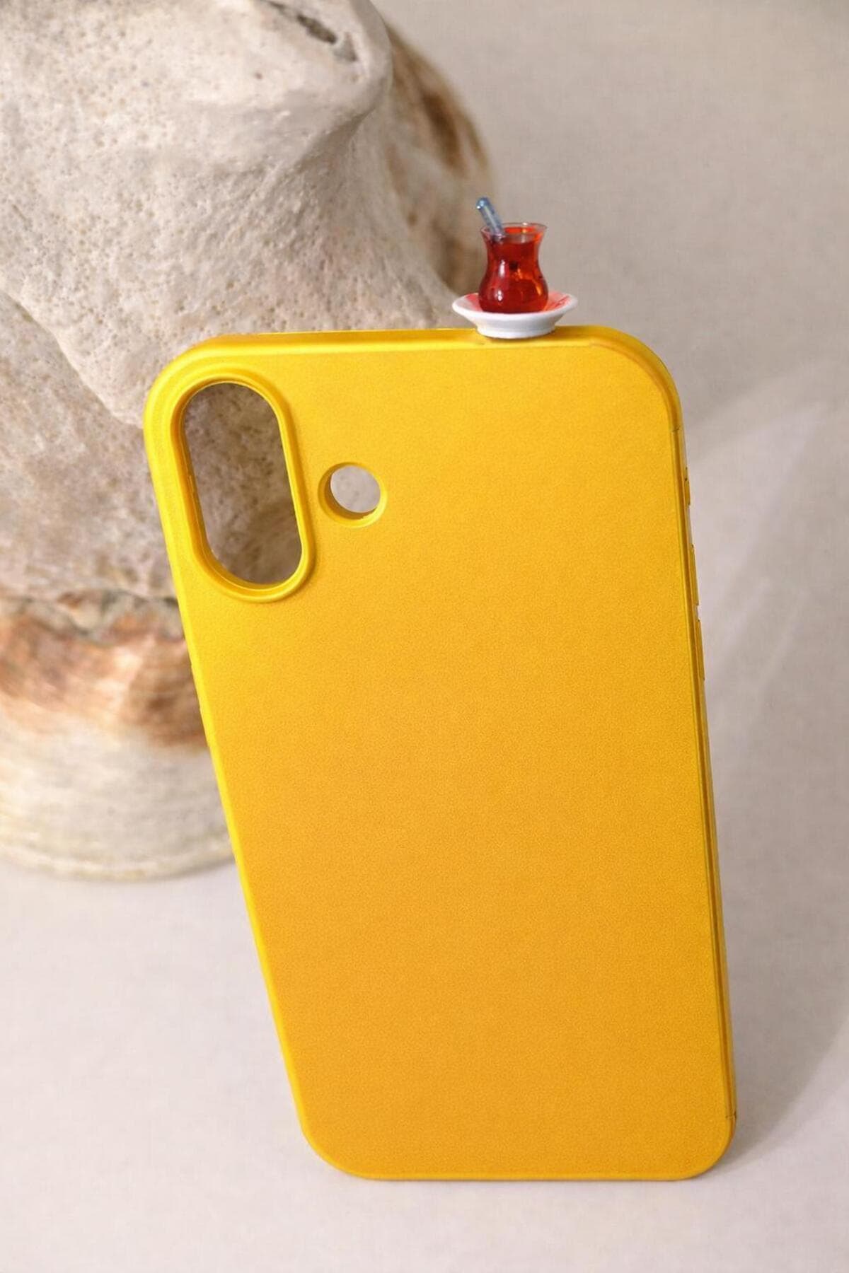İphone 16 limonlu çay figürlü silikon kılıf(farklı modeller için soru sorunuz)