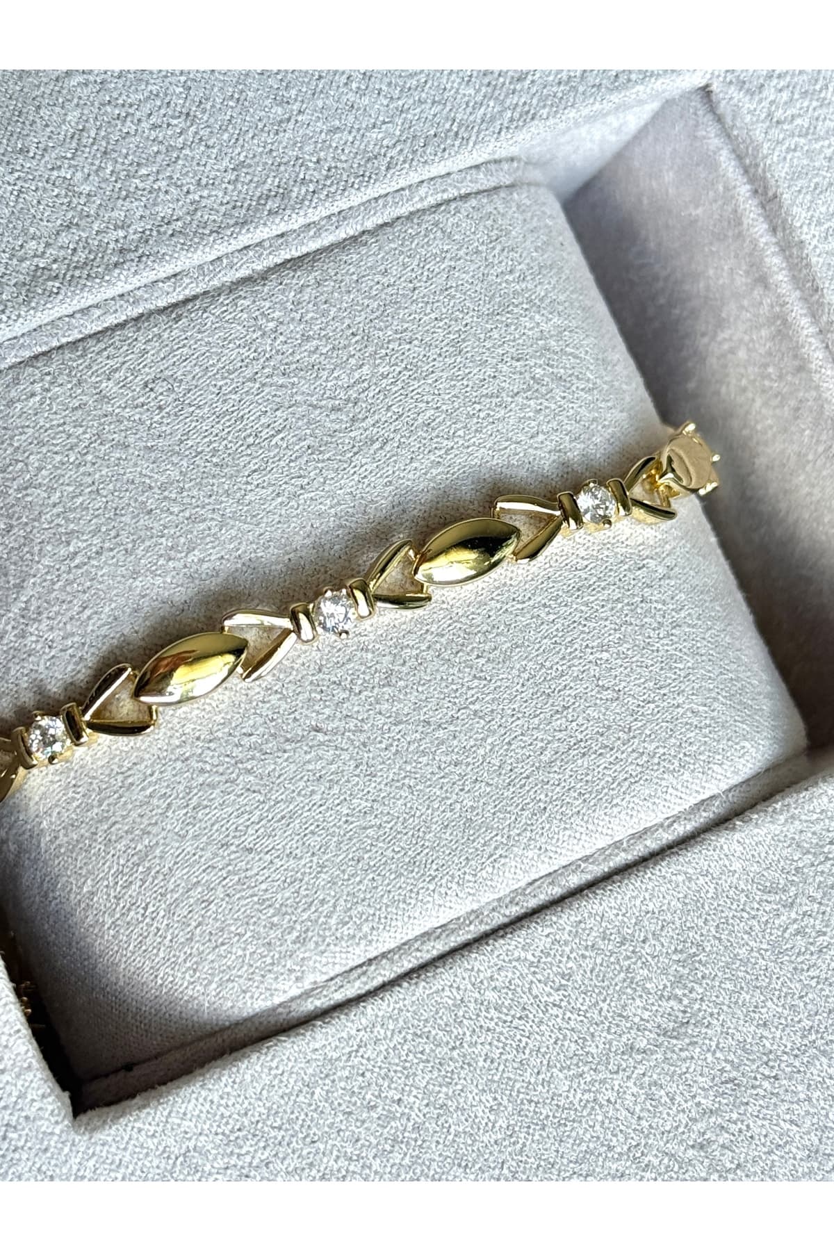 Xuping zirkon taşlı Çelik Gold Yeni sezon Bileklik