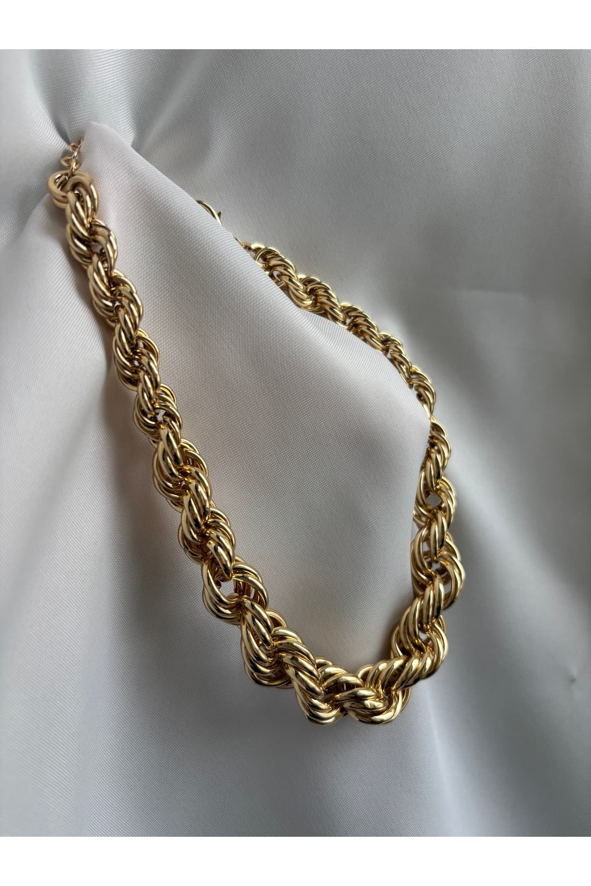 Vıp Özel tasarım sarmal gold kalın kolye