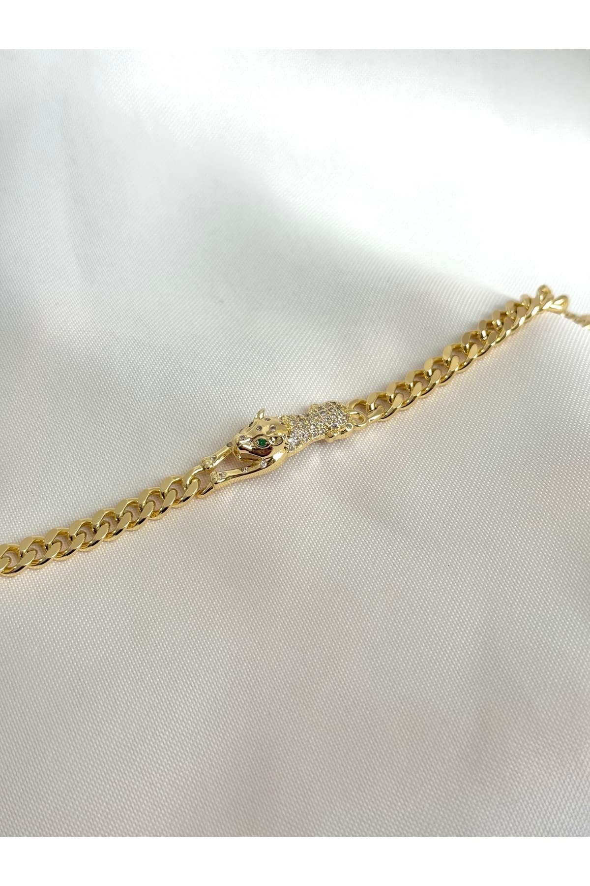 %100 VIP Çelik Gold zirkon taşlı hayva figürlü Bileklik