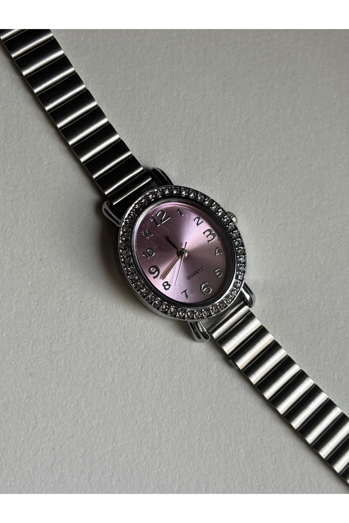 BIP Çelik Pembe Kadranlı Zirkon taşlı Yeni sezon silver kadın saati