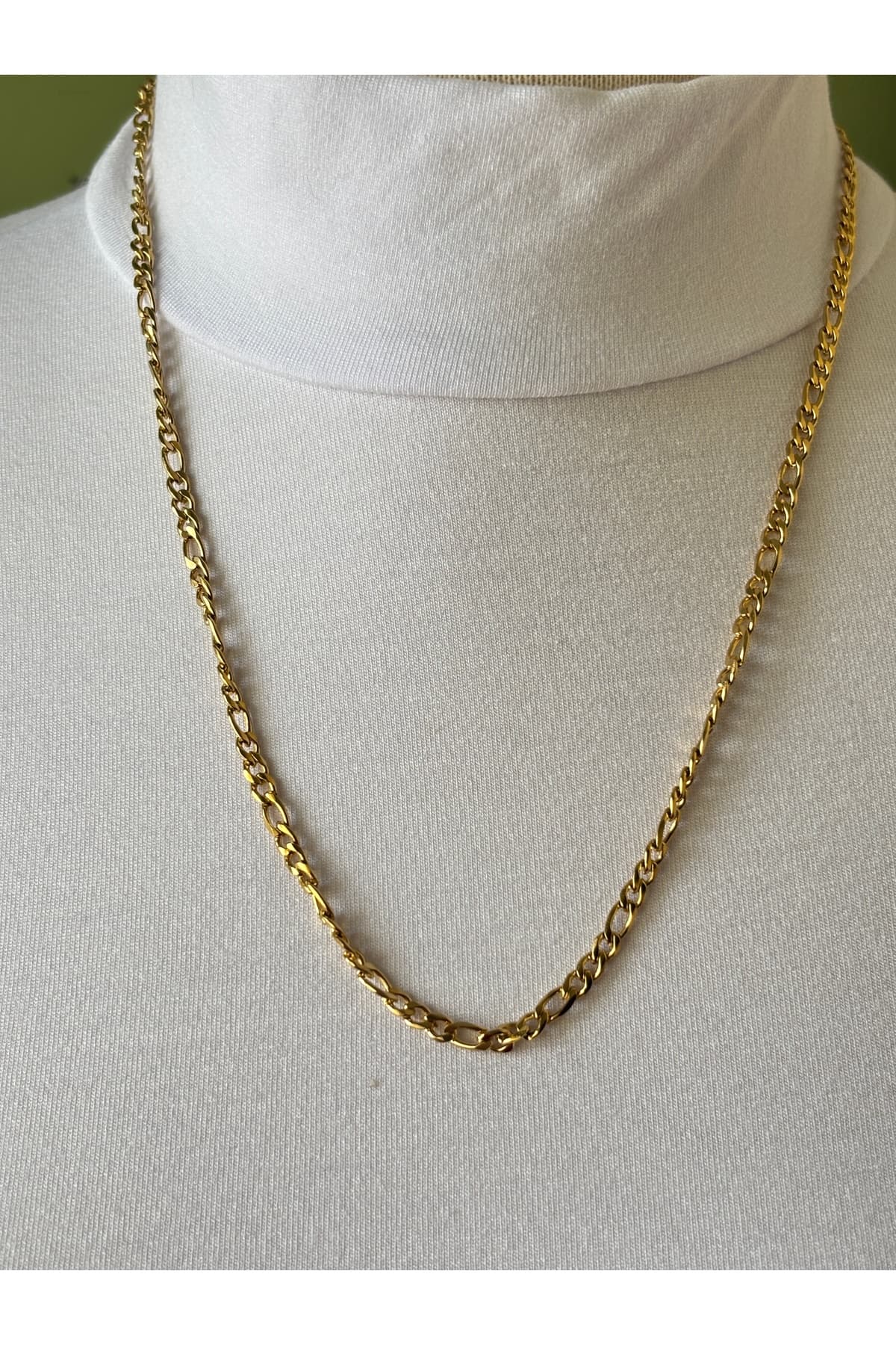 VIP Paslanmaz çelik unisex gold kolye
