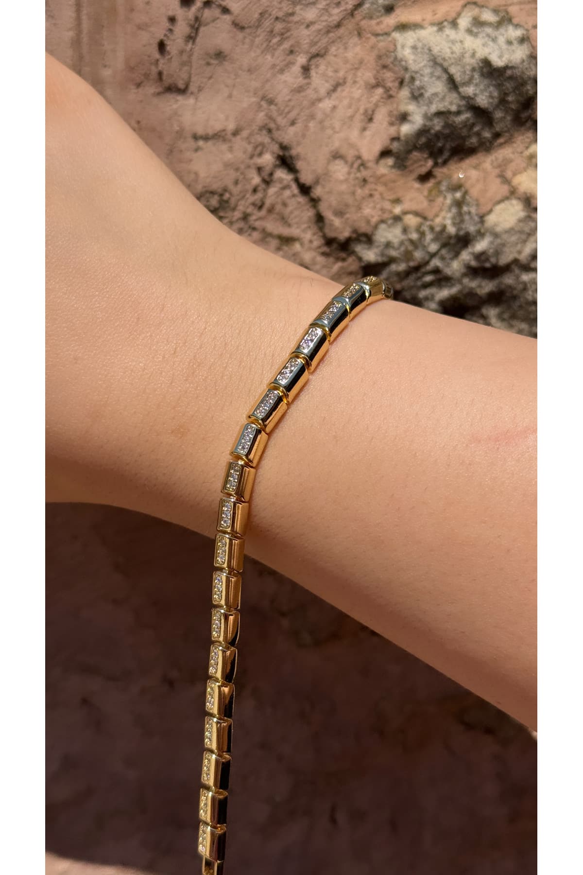 Xuping Gold Zirkon taşlı bileklik