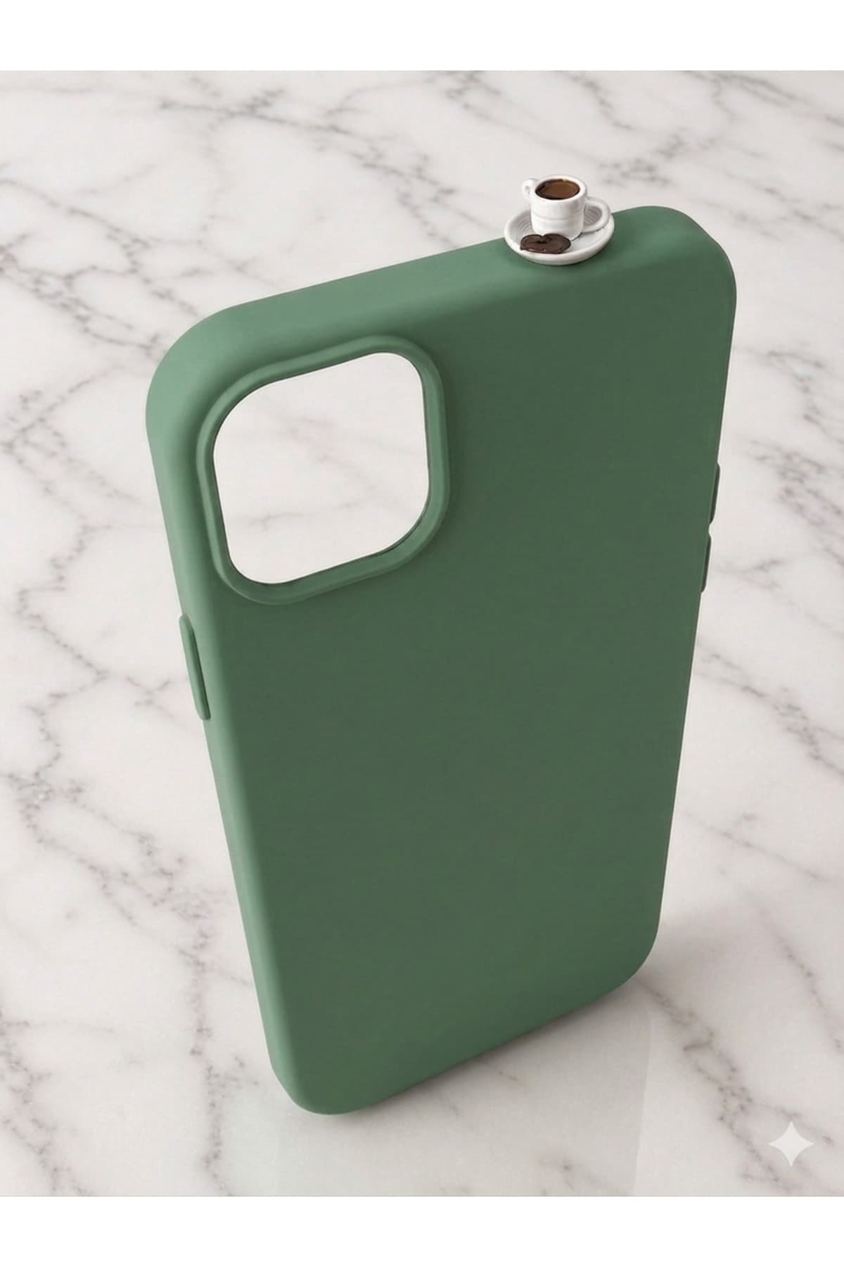 İphone 14 çikolatalı kahve figürlü silikon kılıf